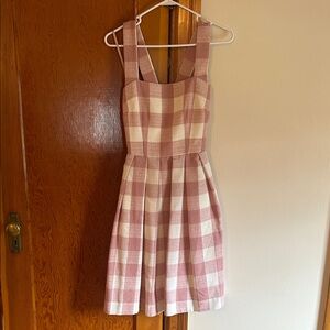 Gal Meets Glam Pink and White Plaid Midi Dress